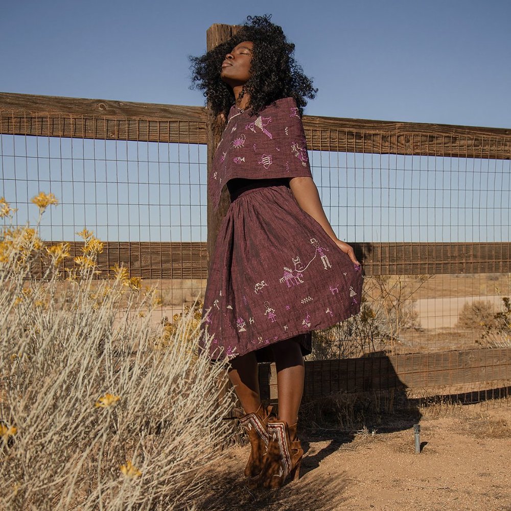 1950s Oaxaca, Mexico Skirt and Poncho - Picture 3 of 6